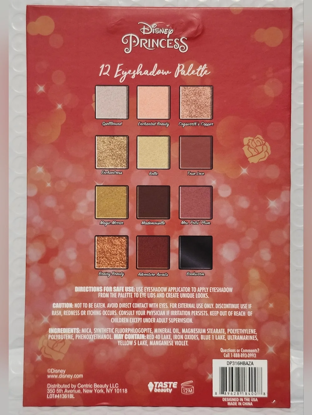 Disney Princess Belle 12 Pan Eyeshadow Palette & Scented Lip Oil